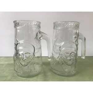 2 STATUE‎ OF LIBERTY 1886-1986 CENTENNIAL CUP/MUGS Anchor Glass Tampa FL Vintage